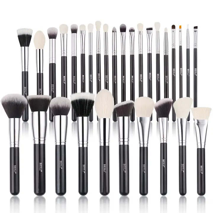 BEILI 30pcs schwarz Luxus Make-up Pinsel Set benutzer definierte hochwertige Natur haar Make-up Pinsel Private Label Brochas de Maquill aje