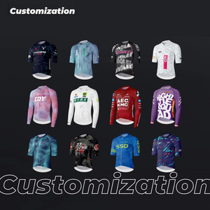 <span class=keywords><strong>Maillot</strong></span> de cyclisme personnalisé OEM ODM d'usine, respirant, séchage rapide, Spandex/Polyester, léger, pour hommes - Product Image 3