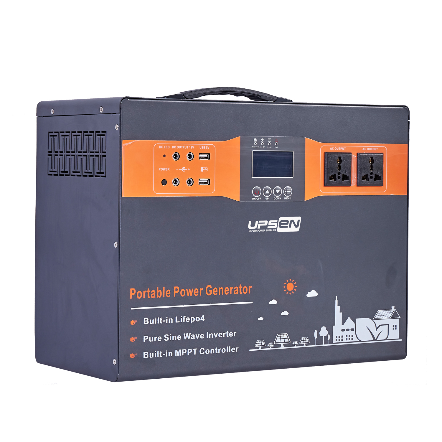 High Efficiency MPPT All in One Pure Sine Wave AC Output 1KW Solar Energy Storage Battery Portable Power Generator for Marine · image 3