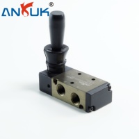 ANRUK 4V220-06 Vanne Solénoïde 5 Voies DC12V 1/4 BSP 5 Ports 3 Positions avec Indicateur LED pour l'Automatisation Industrielle