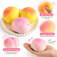 Groothandel Langzaam Stijgende Perzik Squishy Speelgoed Zacht Fruitvormig Sensorisch Stressverlichtend Fidget Squeeze Speelgoed Aangepast Logo Privélabel