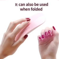 Lampe UV 6W pour Séchage des Ongles avec Interface Type-C, Taille Mini, Longueur d'Onde 365nm, Portable et Pliable pour Usage en Salon, Séchage Rapide