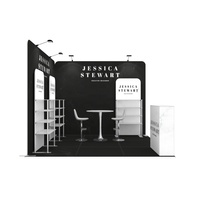 Stand d'exposition portable 10x10 pieds en aluminium avec étagères et comptoir pour salon professionnel