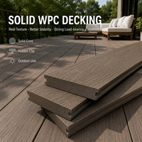Planche de sol extérieure en WPC solide, imperméable et résistante aux UV, pour cour, jardin, véranda
