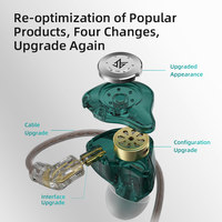 Auriculares Kz Pro Dynamic Hifi Dj Monitor, Auriculares Intrauditivos con Bajos de Alta Fidelidad, Auriculares Deportivos con Cable, Auriculares para Actuaciones en Escenario