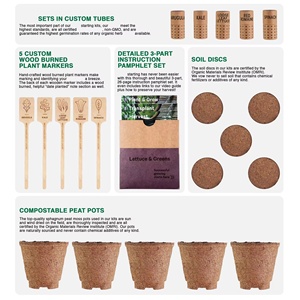 Kit di coltivazione da cucina fai da te per interni lattuga verde pianta per bambini erba di avviamento da giardino Kit di strumenti per spinaci Non ogm cavolo rosso lattuga - Product Image 2