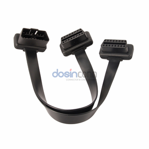 OBD2 16 دبوس الخائن Y-Splitter OBD ذكر <span class=keywords><strong>2</strong></span> أنثى تمديد كابل - Product Image 2