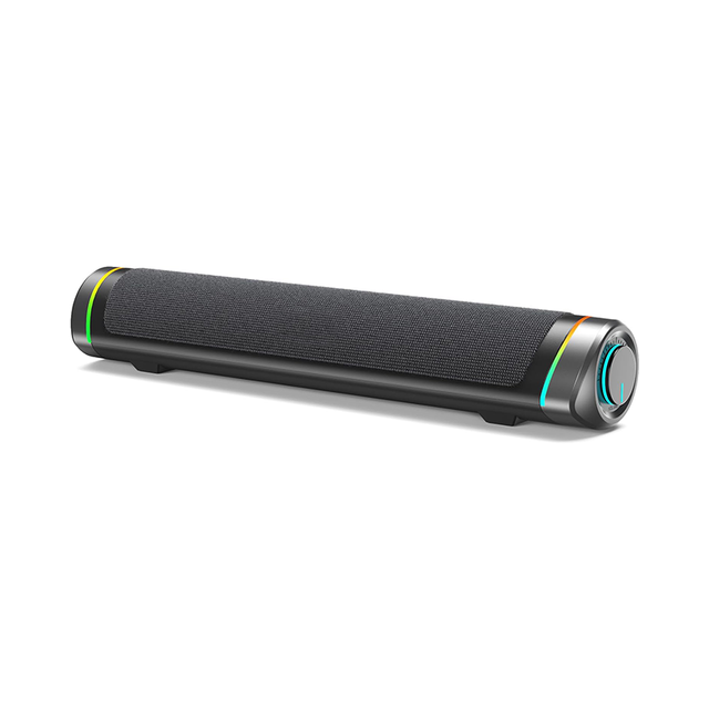 Hi-Fi Stereo Soundbar USB Powered Gaming with 3.5 mm Input Boxes with Colourful Lights for Desktop Laptop Parlantes Profesional