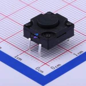 TC-FS1212D-C-F Tactile Switch Through hole-4P,12x12mm Switch Single Pole Single Throw Round Button 2.6N Through Hole - Product Image 1