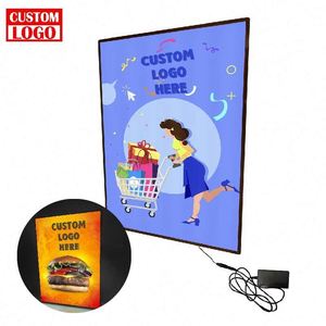 กล่องไฟเมนูแบบกำหนดเอง กล่องไฟแสดงผลบางเฉียบ กรอบโปสเตอร์ไฟ LED บางพิเศษ - Product Image 1