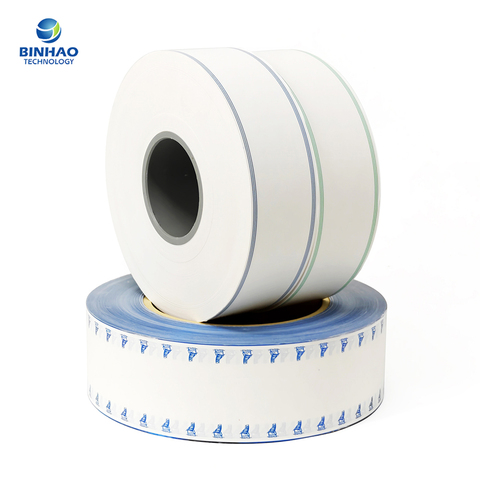White Cigarette Tipping Paper for Tobacco Use Printed with Blue Lines High Quality Roll Material