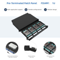 Boîtier de panneau de brassage ODF modulaire 1U 19 pouces haute densité pour montage en rack, pour distribution de fibre optique 5G