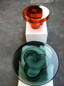 Tavolino da Caffè in Vetro Moderno Europeo, Resistente e Portatile, Colorato per <span class=keywords><strong>Soggiorno</strong></span>, Colore Verde - Product Image 6