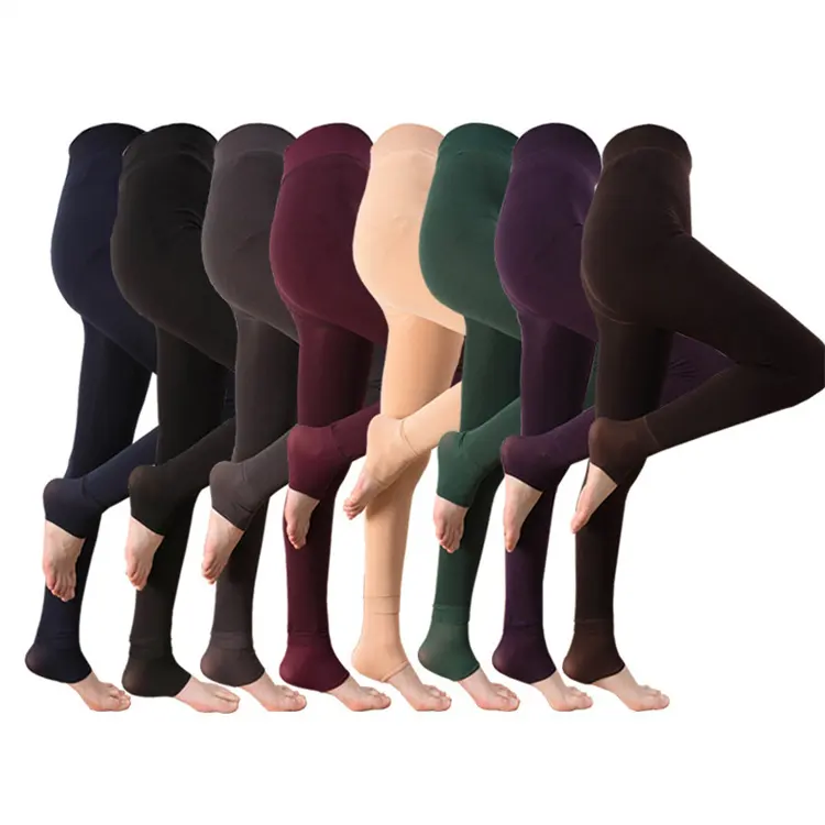 Factory Price Women Fur Lining Tights Keep Warm High Waist Pantyhose Tights Leggings