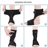 Goutte de pied réglable Fascia plantaire unisexe Support de pied Fixation de cheville Support de nuit Attelle de pied
