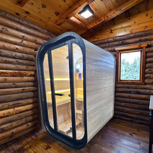 <span class=keywords><strong>Sauna</strong></span> extérieur en pruche Design moderne 2-6 personnes vapeur humide intérieur/extérieur <span class=keywords><strong>Sauna</strong></span> Lodge - Product Image 6