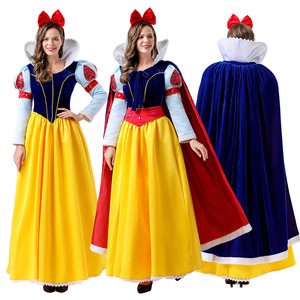 Disfraz de Blancanieves para Adultos, Vestido de Princesa con Capa para Fiestas de Cosplay y Eventos - Product Image 1