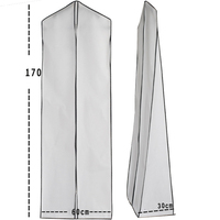 Housse de robe de mariée pliable et Portable, protection contre la poussière, Logo Long, housse de robe de mariée, sac à vêtements avec poignée fourre-tout