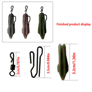 LINIXI Clip de Plomo para Pesca de Carpa, Accesorios de Anzuelo, Eslabón de Cambio Rápido, Conector Giratorio, Goma para Aparejo, Equipo de Pesca - Product Image 2
