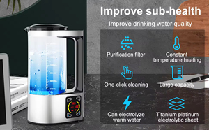 Generador de Agua Hidrogenada de 2L para Uso Doméstico, Ionizador de Electrólisis para Agua Alcalina, Rica en H2, Máquina de Agua Hidrogenada Activa - Product Image 5