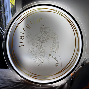 Yüksek kaliteli kare özel arkadan aydınlatmalı akrilik burcu Salon dekor burcu resepsiyon ofis logosu işareti - Product Image 4