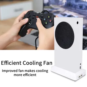 Xbox serisi s konsolu dikey stant için Xboxseries s soğutma fanı istasyonu dahili soğutma delikleri
