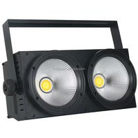 2 Lampu LED Cob Blinder Strobe DJ Spotlight DMX Aktif Suara 2x100W 2 in 1 Putih Dingin & Putih Hangat Lampu Blinder Penonton