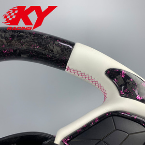 Volante Deportivo Personalizado de Fibra de Carbono Forjado en Forma de Corazón, Color Morado, para Jeep Wrangler, Renegade y Grand Cherokee - Product Image 2