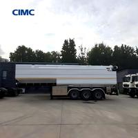 Semi-remorque à 3 essieux CIMC 50 CBM pour le transport d'aliments en vrac, remorque pour le transport d'aliments pour animaux