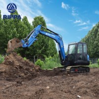 Mini-excavatrice Rippa R57 de 5 à 6 tonnes, micro-pelle sur chenilles diesel avec moteur Kubota
