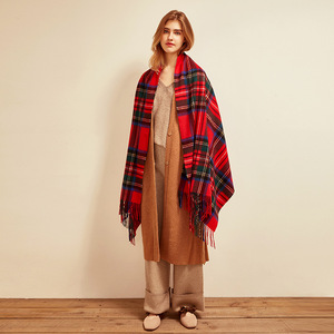 Bufanda de Cachemira con Diseño Escocés a Cuadros para Invierno, Chal Cálido Extra Grande Unisex, Venta al Por Mayor - Product Image 3
