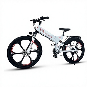 Nueva Bicicleta Eléctrica Plegable RANDRIDE de 17 Ah, Fibra de Carbono, 8 Velocidades, Pedales Ordinarios, 750 W, 26 Pulgadas, Color Blanco - Product Image 1