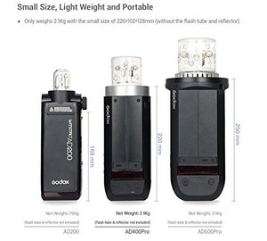 Flash <span class=keywords><strong>Godox</strong></span> <span class=keywords><strong>AD400</strong></span> <span class=keywords><strong>Pro</strong></span> AD400Pro Ad 400 <span class=keywords><strong>Pro</strong></span> <span class=keywords><strong>Godox</strong></span> TTL con Batería, 1/8000 HSS, Flash Estroboscópico para Exteriores para Estudio de Fotografía - Product Image 2