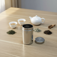 Boîtes métalliques hermétiques, recyclables, non toxiques, de qualité alimentaire, 73xH130mm, pour le stockage du thé matcha en poudre, des grains de café, du sucre, du chocolat