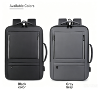 SHBOR F-209 #   Sac à dos unisexe pour ordinateur portable 15 pouces en tissu Oxford imperméable, léger, antivol, grande capacité, avec coussin d'air et double sangle