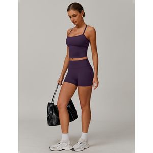 Women Two Piece Workout <b>Set</b> Crop Top Matching High Waisted Shorts Yoga Gym Wear Seamless Breathable Quick Dry Spandex Polyester - Product Image 5