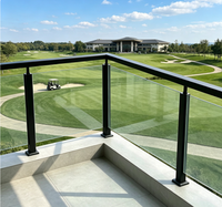 Profil de base en aluminium durable pour verre trempé soumis au vent sur passerelles côtières, plateformes et escaliers ouverts