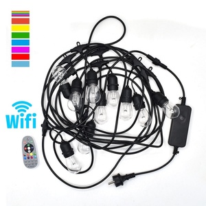 Les lumières futées extérieures d'OEM/ODM RVB + <span class=keywords><strong>WW</strong></span> de feston avec 10 LED S14 imperméabilisent la <span class=keywords><strong>ficelle</strong></span> accrochant ci-dessous - Product Image 3