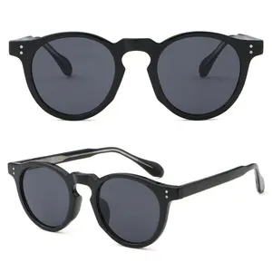 2023 cheap factory round sunglasses with logo wholesale luxury designer polarized lens custom color sun glasses