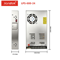 Alimentation industrielle Jiangtek LPS-600-24 600W 24V 25A DC à refroidissement par ventilateur