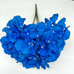 Hortensia flor artificial de seda de imitación, 5 ramas, flores artificiales, para boda - Product Image 6