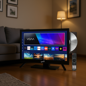 Téléviseur intelligent LED Supersonic 19 pouces 1080p Full HD avec lecteur DVD intégré ATSC NTSC Modèle noir D0100XUXRGT - Product Image 2