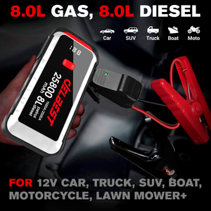 Démarreur <span class=keywords><strong>de</strong></span> Voiture Portable 25800mAh, 1500A <span class=keywords><strong>de</strong></span> Crête, 2500A <span class=keywords><strong>de</strong></span> Démarrage, pour Moteurs Essence 8.0L et <span class=keywords><strong>Diesel</strong></span> 8.0L, 10 Protections, Pinces Intelligentes - Product Image 4