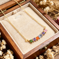 Vergulde CZ choker ketting 925 sterling zilver kleurrijke sieraden voor vrouwen sierlijk elegant Valentijn romantisch cadeau