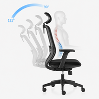 Chaise de bureau exécutive ergonomique en tissu maillé pivotante, design moderne, dossier mi-haut réglable, pour hôtel
