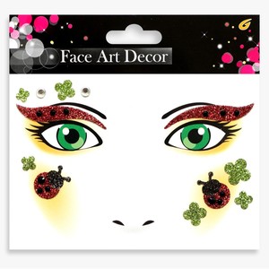 Autocollant décoratif pour le visage, autocollant scintillant pour le visage, <span class=keywords><strong>tatouage</strong></span> temporaire pour le visage, autocollant pour le visage à imprimé léopard - Product Image 2