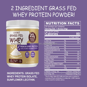 Proteína de Suero de Leche Natural con Sabor a Vainilla, 25 g de Proteína por Porción, con BCAA y Glutamina para la Recuperación Post-Entrenamiento, Suplemento <span class=keywords><strong>Sin</strong></span> Azúcar - Product Image 4