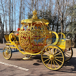 Carruaje Eléctrico de Calabaza para Turismo, Edición Limitada Festiva, Estilo Europeo para Bodas, con Escultura Dorada - Product Image 4