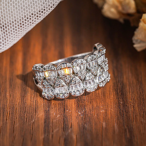 Anello a Grappolo a Goccia d'Acqua da Donna, Stile Geometrico di Lusso, Gioiello da Dito per Uso Quotidiano, Feste, Appuntamenti, Regalo - Product Image 6