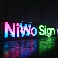 Letrero Luminoso LED Personalizado para Exteriores, Letrero con Logotipo LED RGB, Letrero Programable RGB, Letrero con Letras de Canal LED 3D para Negocios